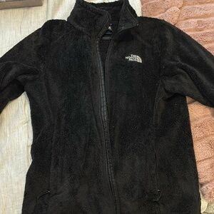 Black north face fleece jacket